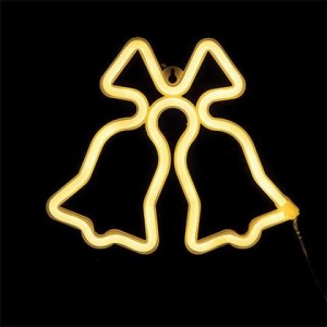 Bells LED Neon Motif Warm White 3XAA/USB