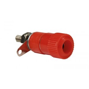 RED 16A 4mm BANANA SOCKET - M4/SOLDER