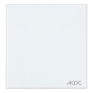 BLANK WHITE STEEL COVER PLATE 4x4