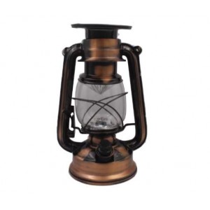 Solar Lantern Antique Brass C/W USB