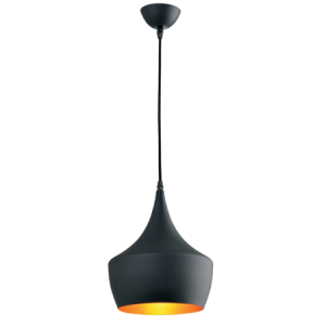 230V 60W E27 Pendant Light Brushed Gold / Black