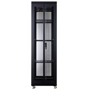 Linkbasic 42U 1M Deep Cabinet 4 Fans 3 Shelves & Perforated Steel Doors