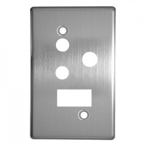 SILVER STEEL COVER PLATE FOR 4x2 SWITCH SOCKET