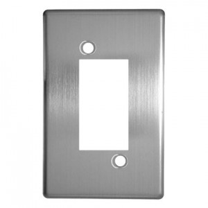 4 Way Silver Blank Module 4X2 Steel Plate