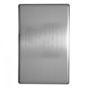 BLANK SILVER STEEL COVER PLATE 2x4