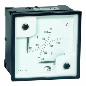 DOUBLE VOLTMETER 230V 96x96