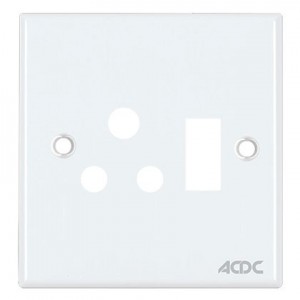 WHITE STEEL COVER PLATE FOR 4x4 SWITCH SOCKET