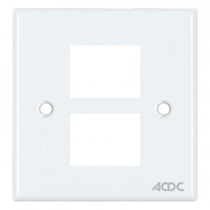 6 Way White Blank Module 4X4 Steel Plate
