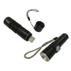 RECHARGEABLE 3W 450mAh USB POCKET LED TORCH