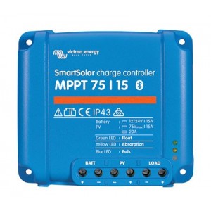 Smart Solar Mppt Solar Charge Controller 75V-12/24V-15A