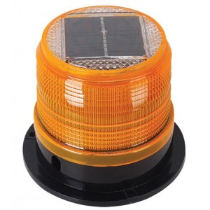 Solar Powered Warning Yellow Constant On