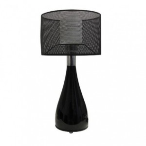 1x E27 BLACK BASE-BLACK SHADE LIGHT FITTING
