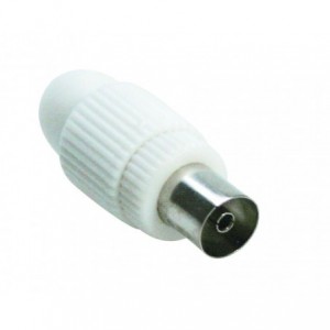 COAXIAL FEMALE TV PLUG 9.5mmD PLASTIC/2