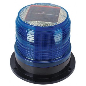 Solar Powered Warning Blue Constant On