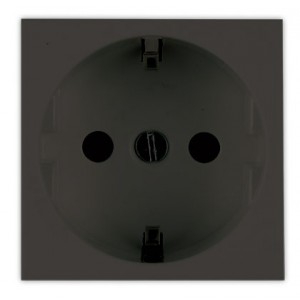 SLATE EURO 2 PIN 16A SOCKET 2M (45x45mm)