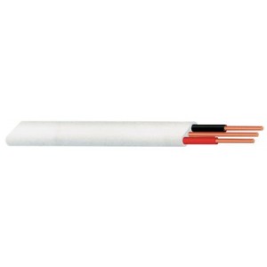 10mm x 2 CORE + E FLAT WHITE /20M