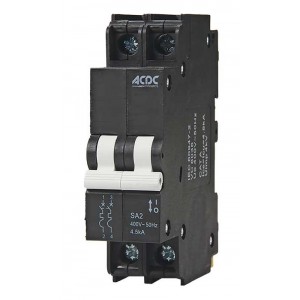 30A 2-POLE 4.5kA C CURVE MINI RAIL MCB
