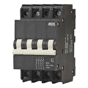 30A 4-POLE 4.5kA C CURVE MINI RAIL MCB
