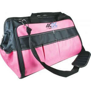15 Pocket Pink Ladies Polyester Tool Bag