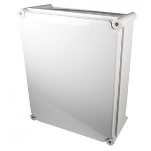 ENCLOSURE 340x280x130 GREY SCREW LID IP66