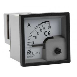 48x48 25A AC DIR. AMMETER (200% O/S)