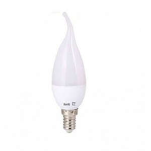 230VAC 5W E14 Cool White LED Flame Candle Lamp