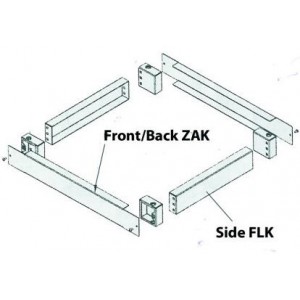 BLACK 800W FRONT &amp; BACK PLINTH KIT 100H
