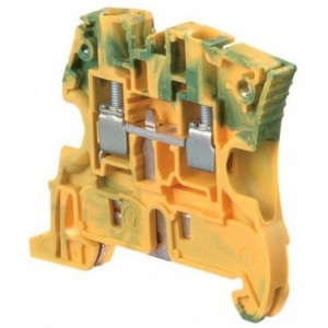 6MMÂ² Screw Clamp Terminal Block - Ground