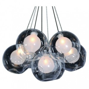 230V 7X40W E27 Glass Ball Pendant Light