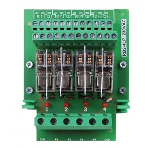 4-WAY 2C/O PLUG-IN Relay Board 230VAC