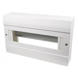 White Modular Din Db 12-WAY Surface Mount