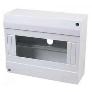 White Modular Din Db 8-WAY Surface Mount