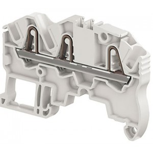 2.5MMÂ² PI-SPRING Clamp Terminal Block - FEED-THROUGH 3 Way