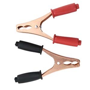 100A BLACK &amp; RED  BATTERY CLAMP /PAIR