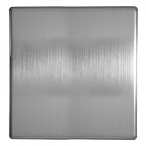 BLANK SILVER STEEL COVER PLATE 4x4