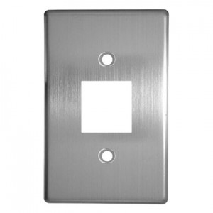 2 Way Silver Blank Module 4X2 Steel Plate