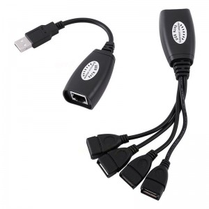USB Over Cat5e Cat6 Extender HUB