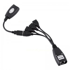 50m USB Extender over Cat5e-6  4 Way USB HUB
