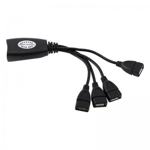 50m USB Extender over Cat5e-6  4 Way USB HUB