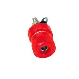 RED 16A 4mm BANANA SOCKET - M4/SOLDER/10