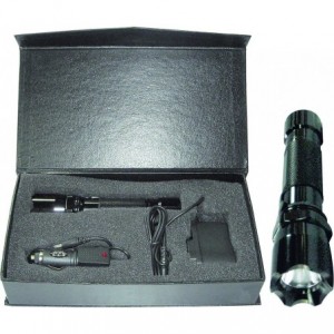 Black Steel Finish LED Torch Light