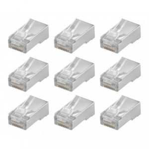 8W SHIELDED RJ45 FEEDTHROUGH PLUG CAT5e/6 1.0mm 24-26AWG - 100/BAG 240233