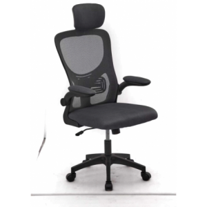 Everfurn Kira High Back Office Chair with Headrest - Grey with Black Frame