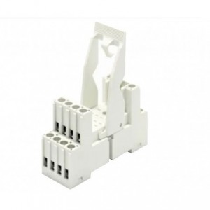 Relay Socket 14P Square Din With Screw Term White 18FF-4Z-C4-WHITE