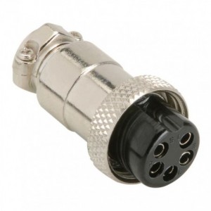 5W Mic Socket Connector Inline M16 F-6099-05