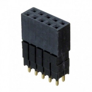 10W PCB STR HEADER DIL 2.54mm BLACK 10MPS3