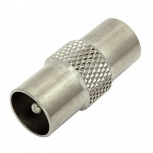 Pal Double Plug Coaxial Barrel Connector Adapter EUROP908