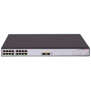 H3C S1600V2-18P-HPWR L2 Ethernet Switch with 16x 10/100/1000 BASE-T PoE+ Ports and 2x 1G SFP Ports- 240W PoE+ Capacity- AC PSU