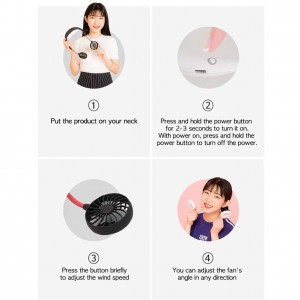 USB Rechargable Neck Fan