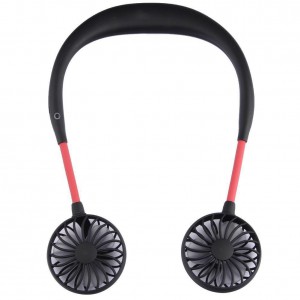 USB Rechargable Neck Fan - Black